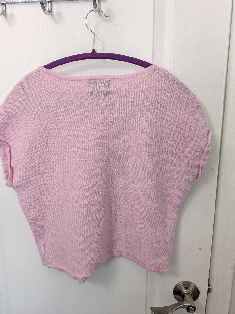 Nicole Miller Petite Pink Short-Sleeve Sweater Top - Picture 4 of 5
